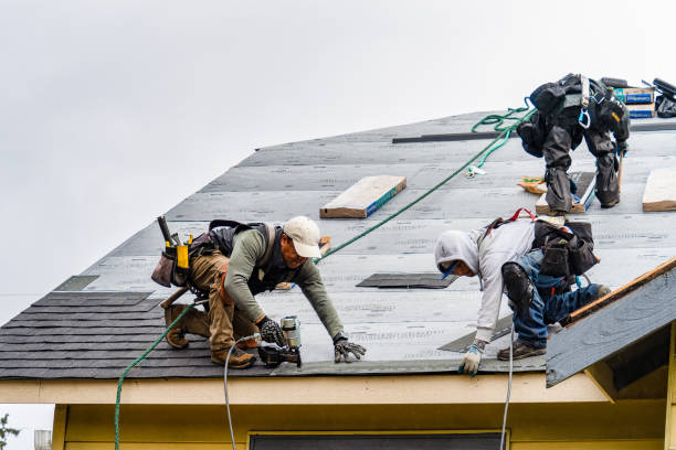 Professional Roof Replacement technician working in Monrovia, IN